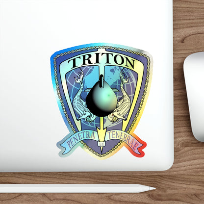 Det Triton (U.S. Navy) Holographic STICKER Die-Cut Vinyl Decal-The Sticker Space