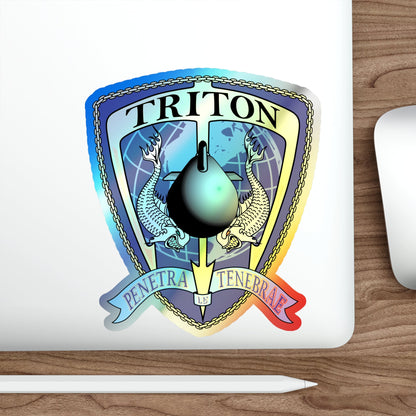 Det Triton (U.S. Navy) Holographic STICKER Die-Cut Vinyl Decal-The Sticker Space