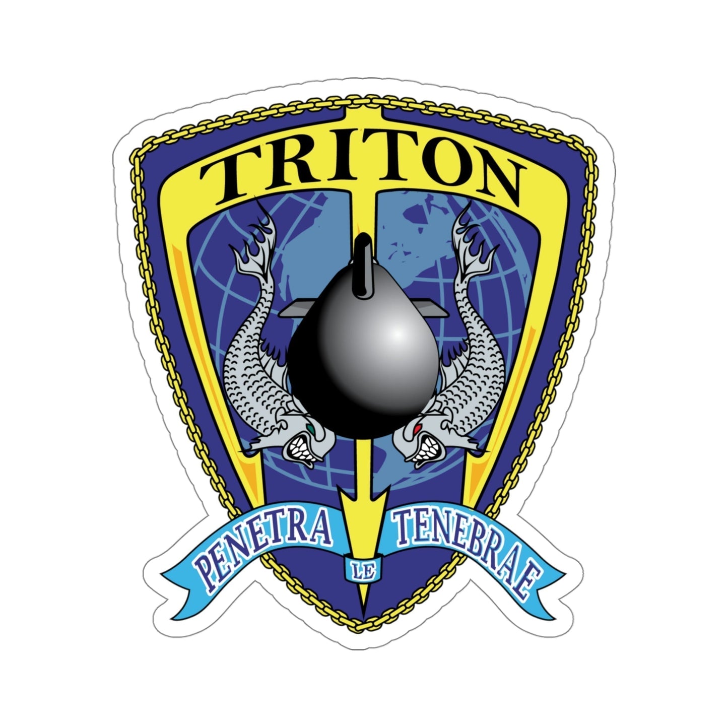 Det Triton (U.S. Navy) STICKER Vinyl Die-Cut Decal-4 Inch-The Sticker Space