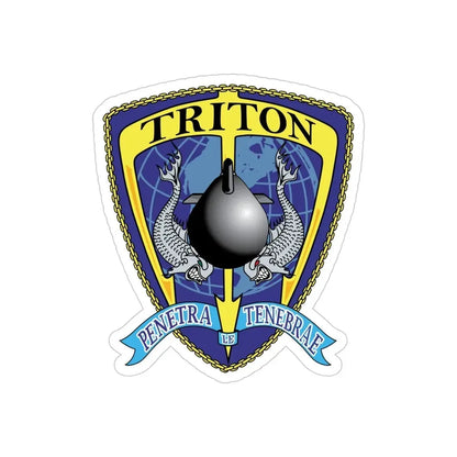 Det Triton (U.S. Navy) Transparent STICKER Die-Cut Vinyl Decal 4 Inch Transparent - The Sticker Space