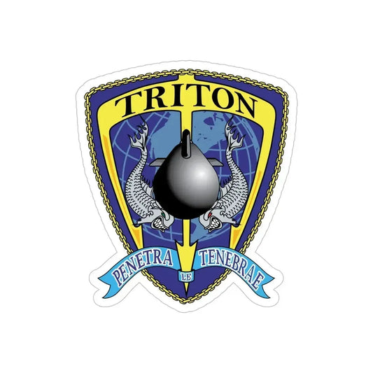 Det Triton (U.S. Navy) Transparent STICKER Die-Cut Vinyl Decal 6 Inch Transparent - The Sticker Space