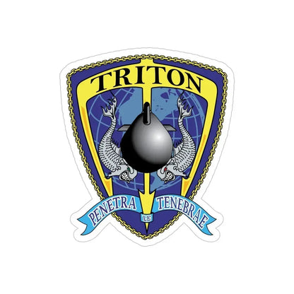 Det Triton (U.S. Navy) Transparent STICKER Die-Cut Vinyl Decal 6 Inch Transparent - The Sticker Space