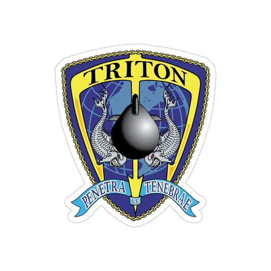 Det Triton (U.S. Navy) Transparent STICKER Die-Cut Vinyl Decal 6 Inch Transparent - The Sticker Space