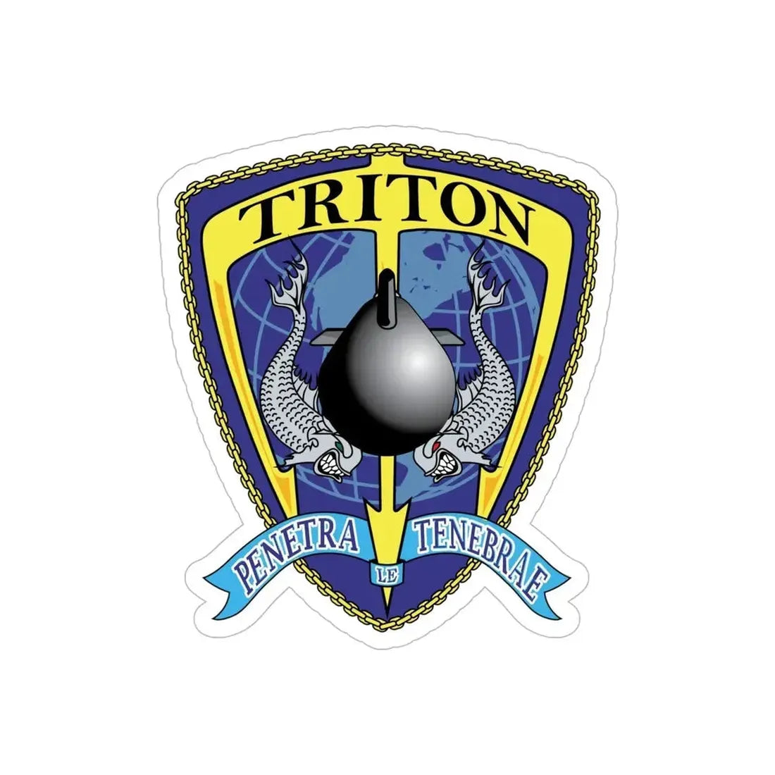 Det Triton (U.S. Navy) Transparent STICKER Die-Cut Vinyl Decal - The Sticker Space