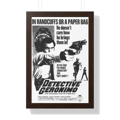 DETECTIVE GERONIMO (THE MAD BOMBER) 1973 - Framed Movie Poster-16″ x 24″-The Sticker Space