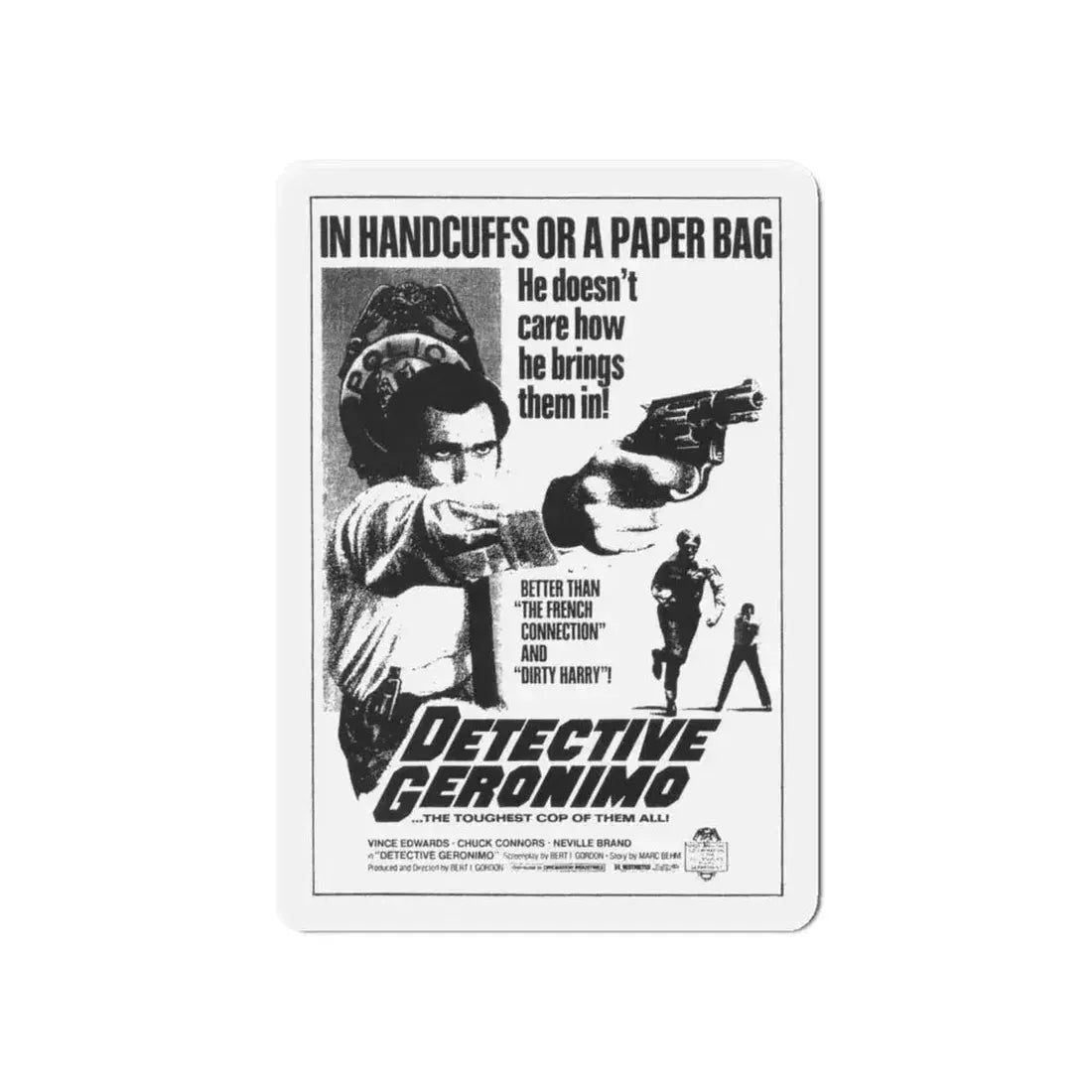 DETECTIVE GERONIMO (THE MAD BOMBER) 1973 Movie Poster - Refrigerator Magnet - The Sticker Space