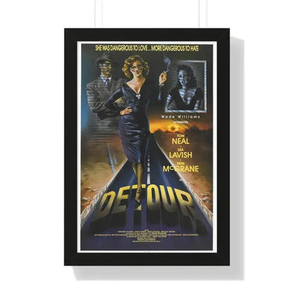 DETOUR 1945 - Framed Movie Poster 16″ x 24″ Black - The Sticker Space