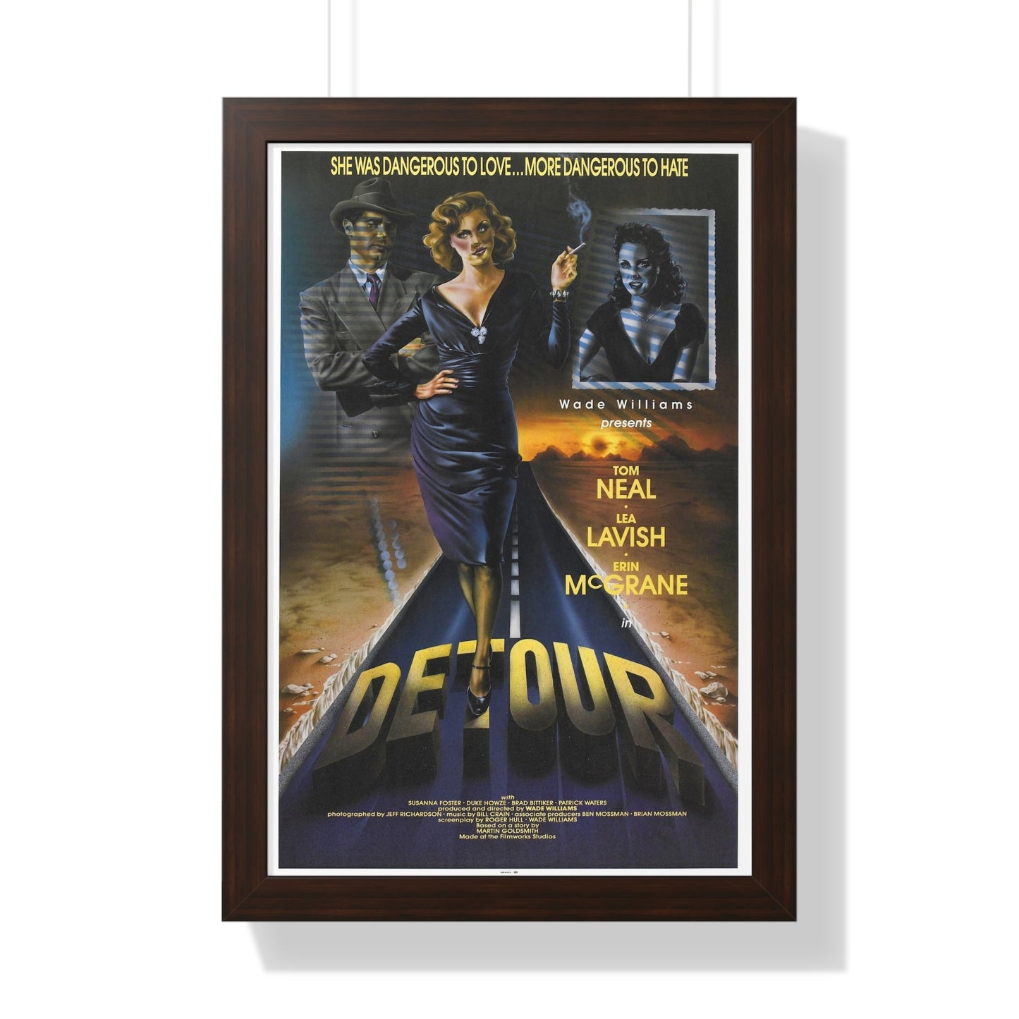 DETOUR 1945 - Framed Movie Poster-16″ x 24″-The Sticker Space