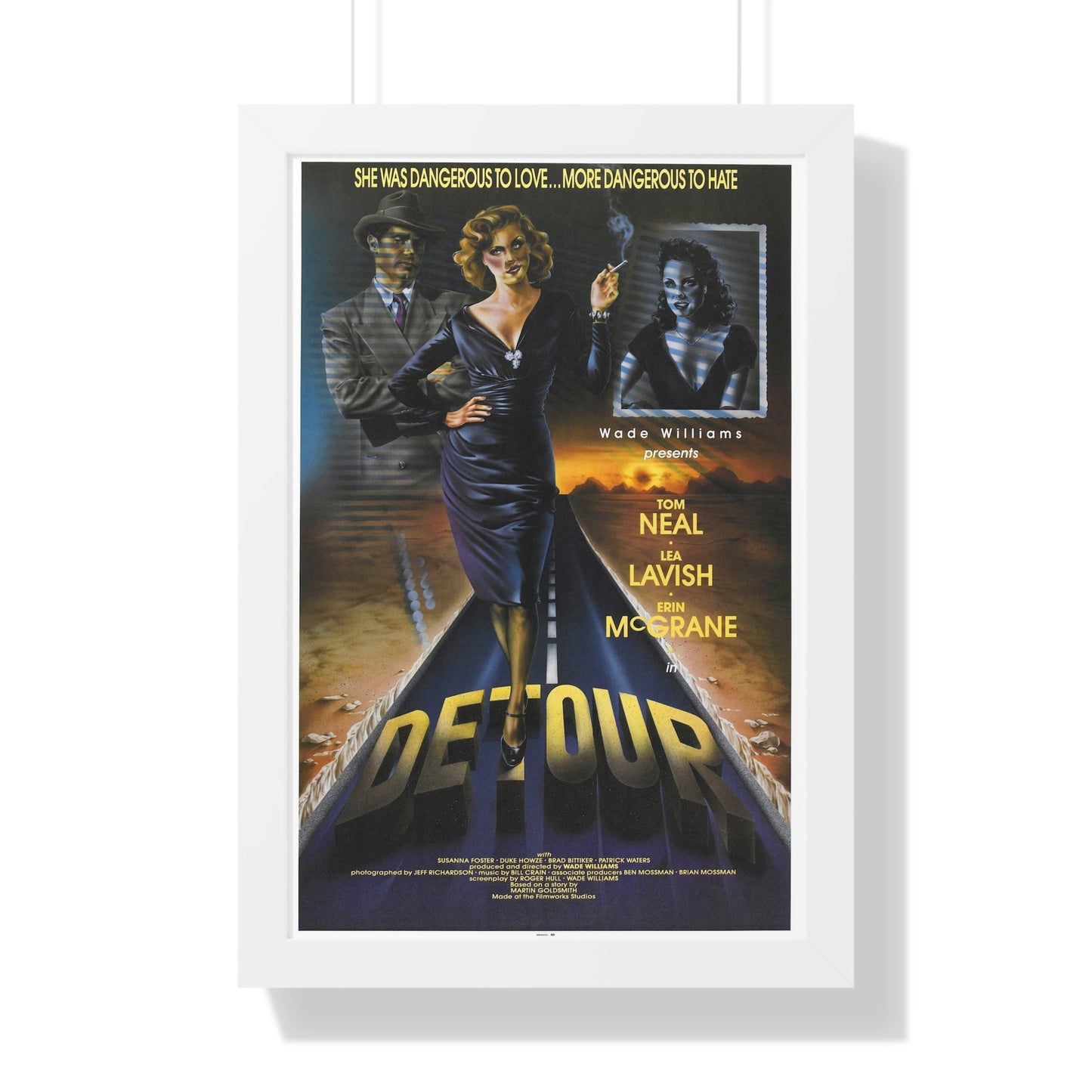 DETOUR 1945 - Framed Movie Poster-16″ x 24″-The Sticker Space