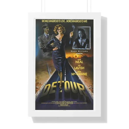 DETOUR 1945 - Framed Movie Poster 16″ x 24″ White - The Sticker Space