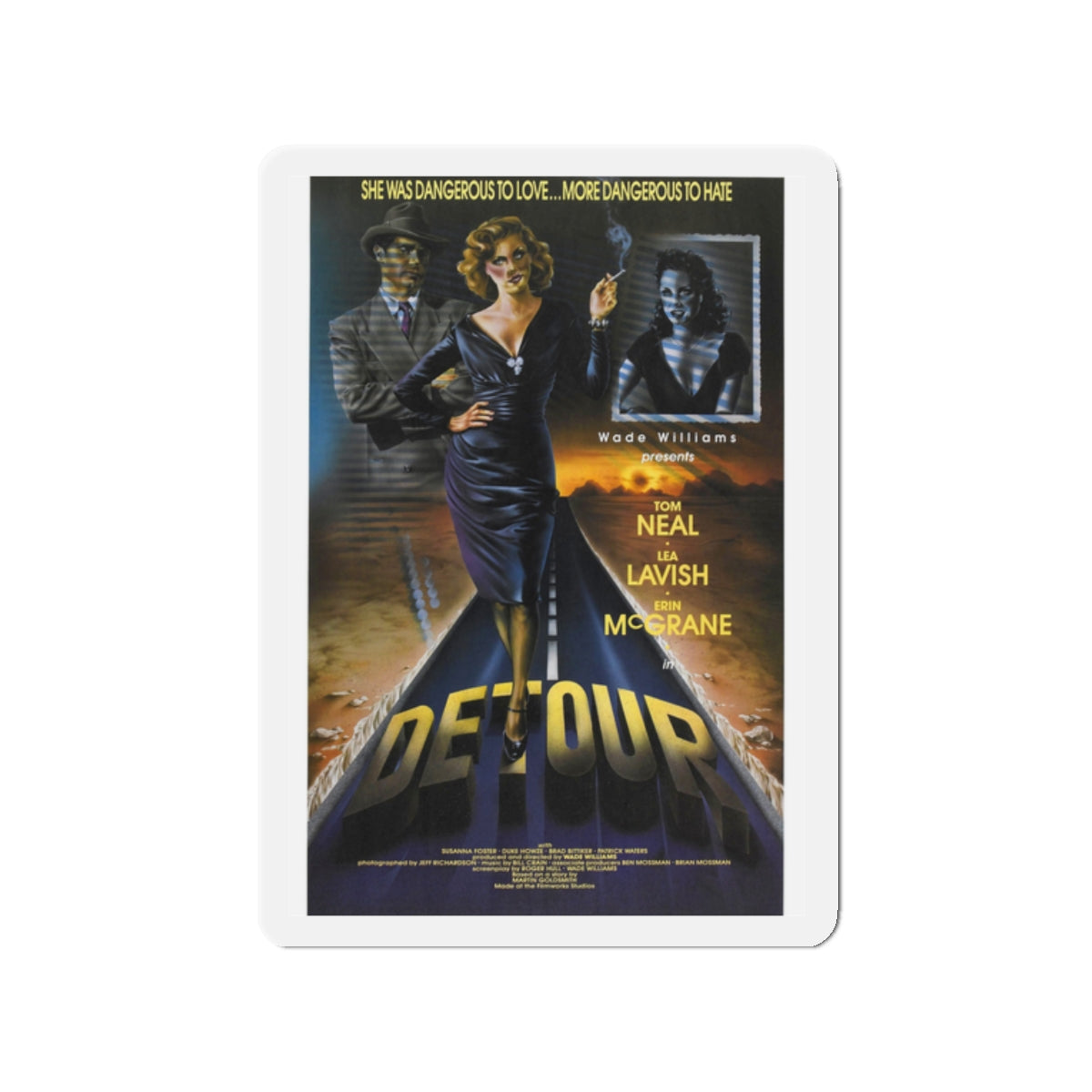 DETOUR 1945 Movie Poster - Die-Cut Magnet-2" x 2"-The Sticker Space