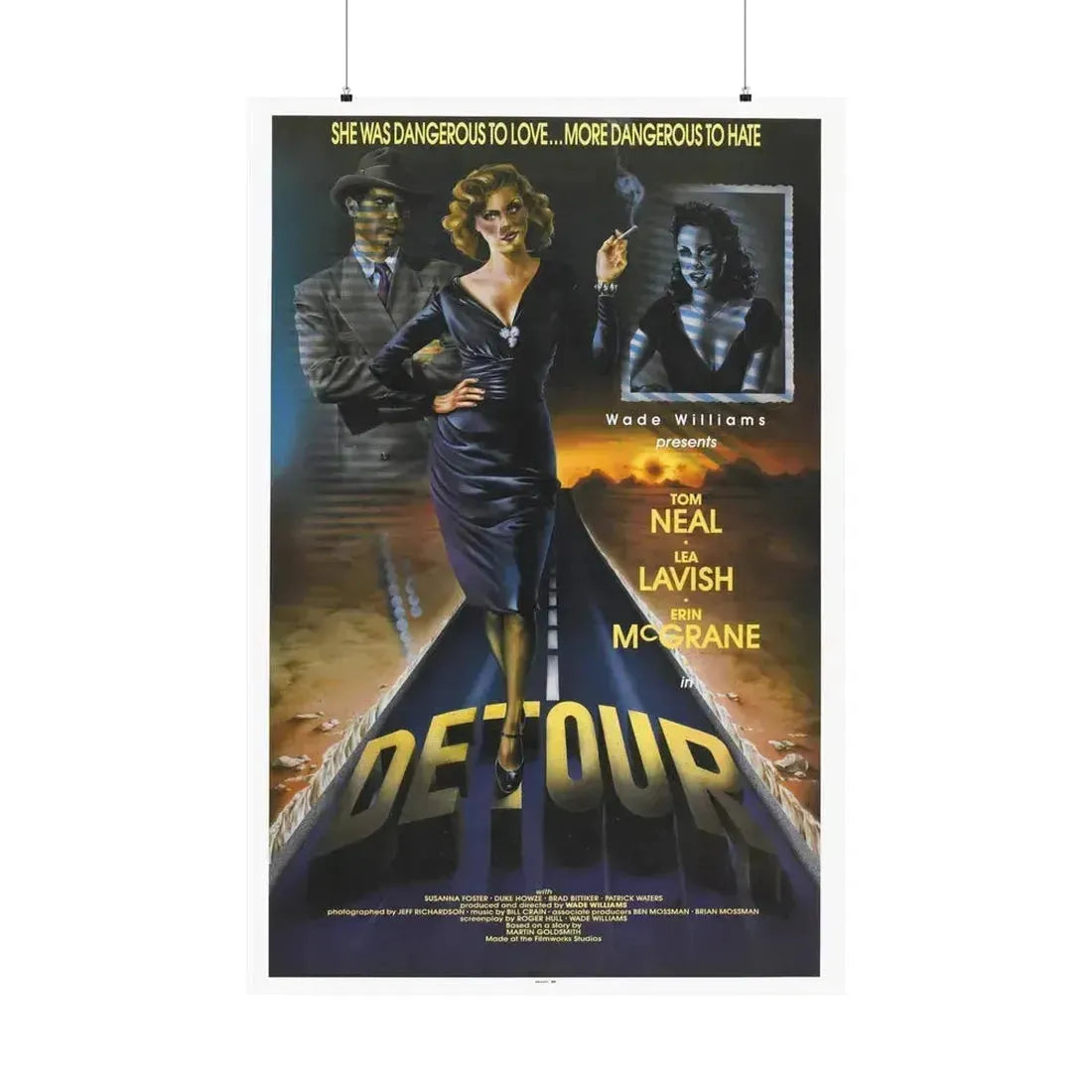 DETOUR 1945 - Paper Movie Poster 36" x 54" Matte - The Sticker Space