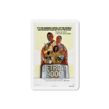 Detroit 9000 1973 Movie Poster Die-Cut Magnet-2 Inch-The Sticker Space