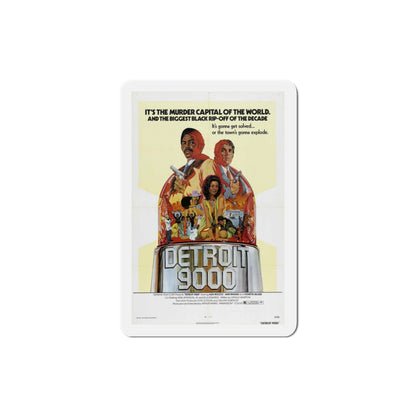 Detroit 9000 1973 Movie Poster Die-Cut Magnet-3 Inch-The Sticker Space