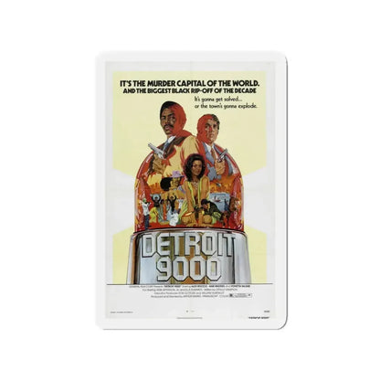 DETROIT 9000 1973 Movie Poster - Refrigerator Magnet 3 Inch - The Sticker Space