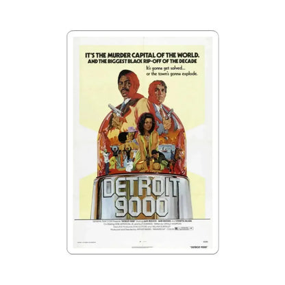 Detroit 9000 1973 Movie Poster - STICKER Vinyl Kiss-Cut Decal 2 Inch White - The Sticker Space
