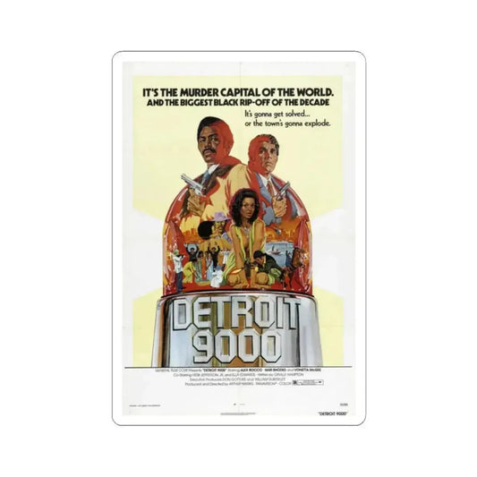 Detroit 9000 1973 Movie Poster - STICKER Vinyl Kiss-Cut Decal 2 Inch White - The Sticker Space