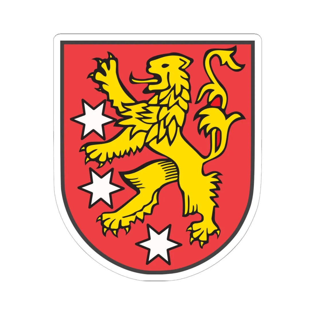 DEU Aach Hegau COA (Germany) (Coat of Arms) STICKER Vinyl Kiss-Cut Decal 6 Inch White - The Sticker Space