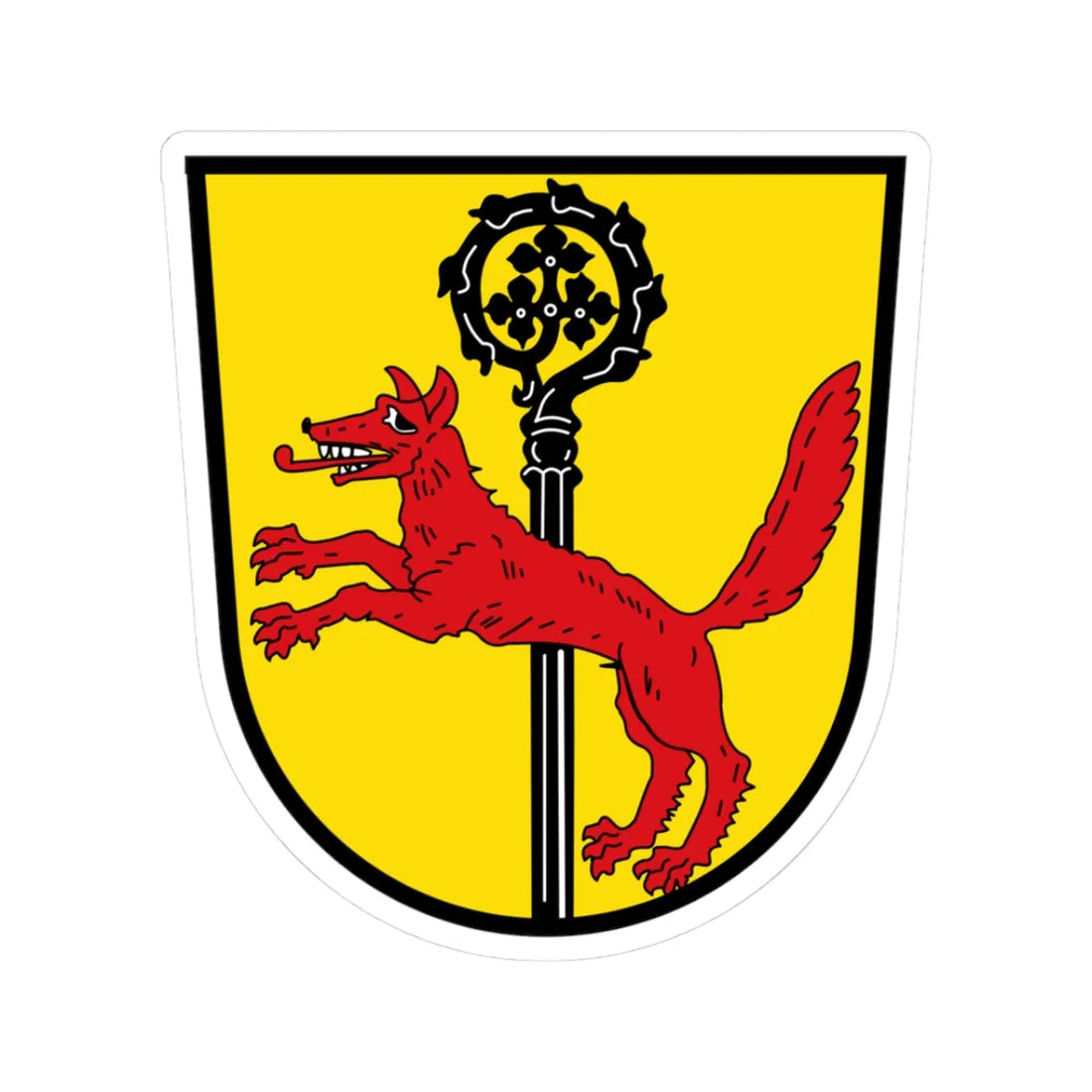 DEU Abtswind COA (Germany) (Coat of Arms) STICKER Vinyl Kiss-Cut Decal 3 Inch White - The Sticker Space