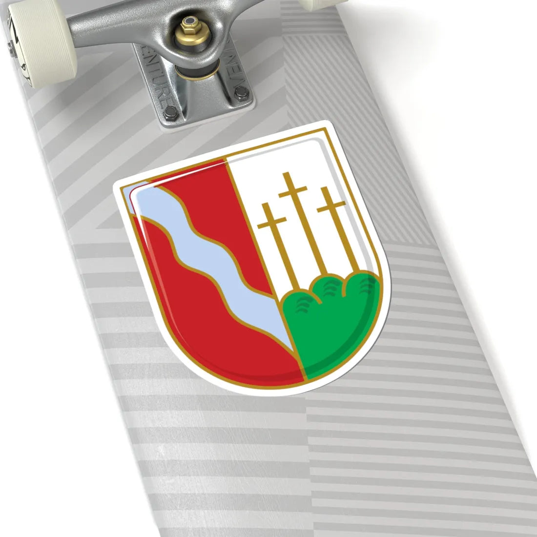 DEU Achsheim Langweid am Lech COA (Germany) (Coat of Arms) STICKER Vinyl Kiss-Cut Decal - The Sticker Space