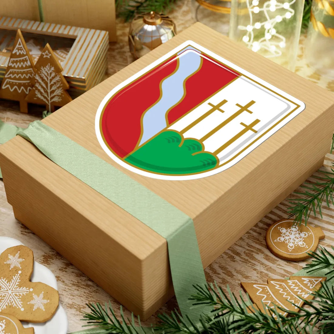 DEU Achsheim Langweid am Lech COA (Germany) (Coat of Arms) STICKER Vinyl Kiss-Cut Decal - The Sticker Space