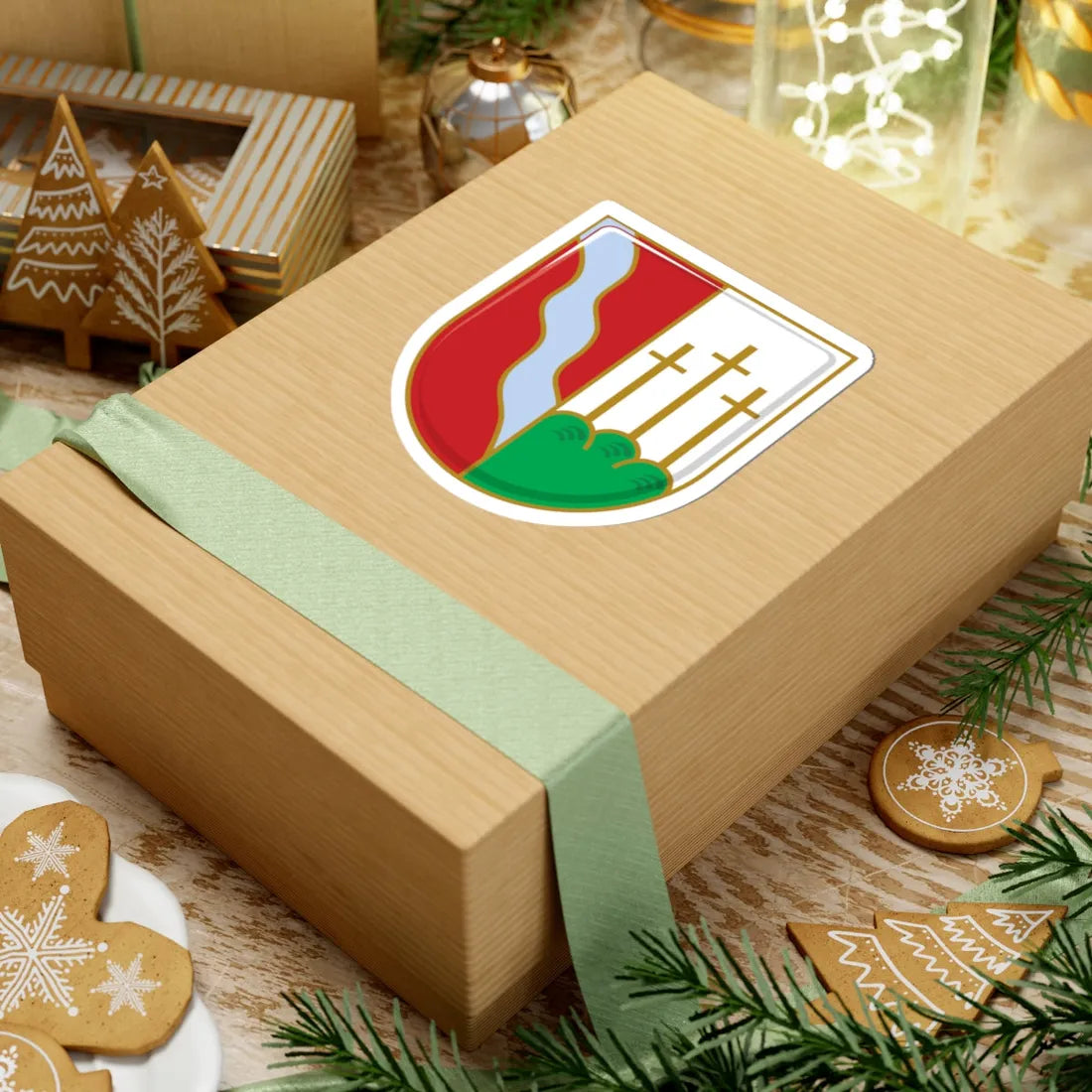 DEU Achsheim Langweid am Lech COA (Germany) (Coat of Arms) STICKER Vinyl Kiss-Cut Decal - The Sticker Space