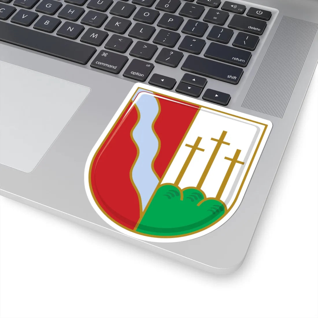 DEU Achsheim Langweid am Lech COA (Germany) (Coat of Arms) STICKER Vinyl Kiss-Cut Decal - The Sticker Space