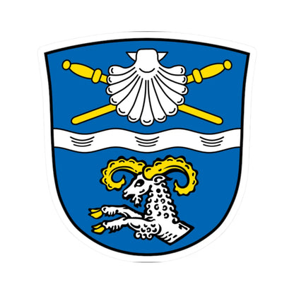 DEU Achslach COA (Germany) (Coat of Arms) STICKER Vinyl Kiss-Cut Decal 2 Inch White - The Sticker Space