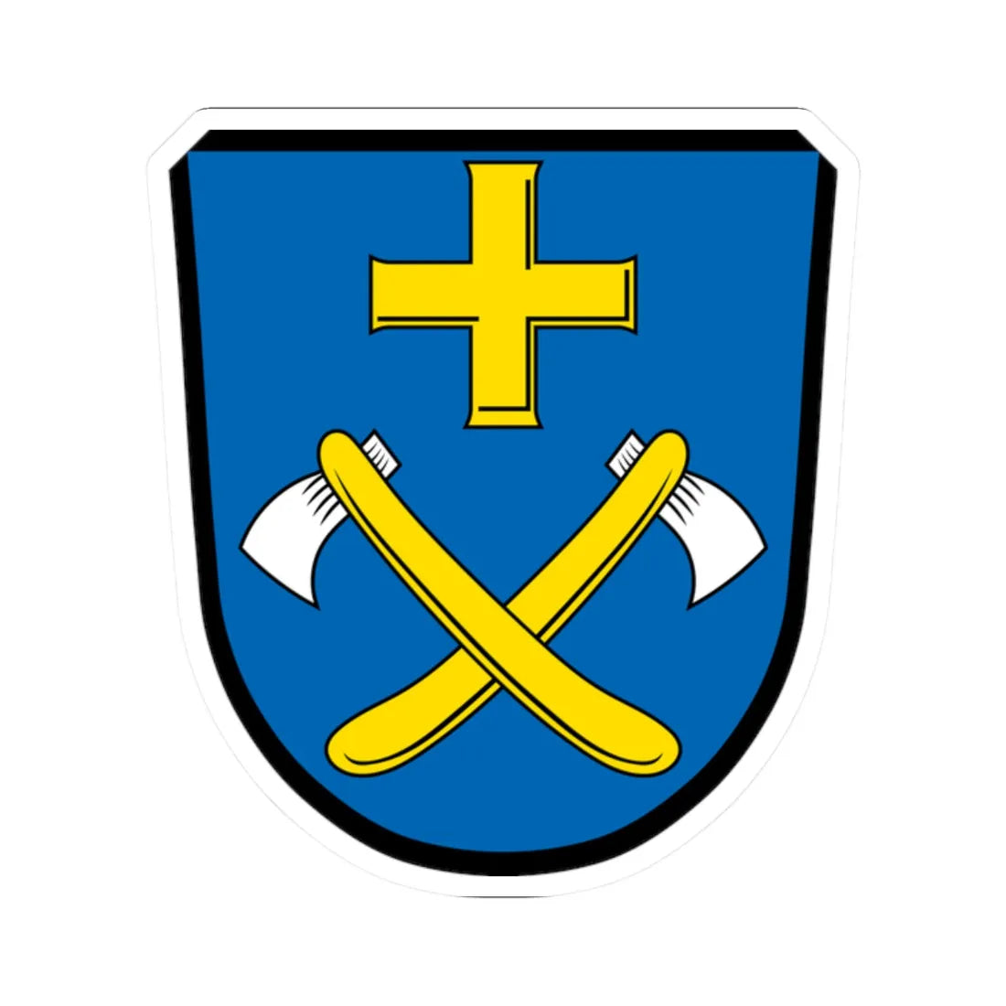 DEU Adelsried COA (Germany) (Coat of Arms) STICKER Vinyl Kiss-Cut Decal 2 Inch White - The Sticker Space