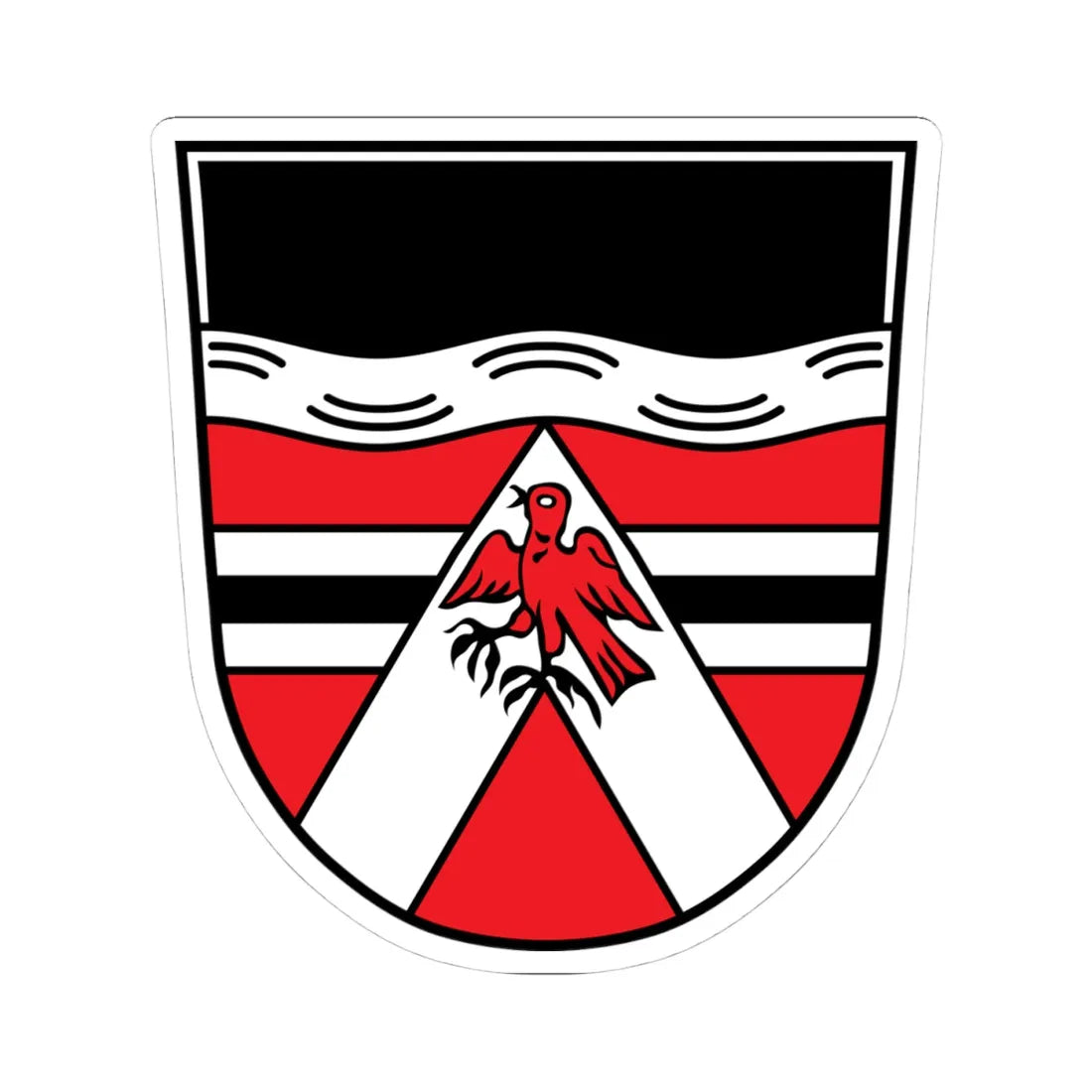 DEU Aham COA (Germany) (Coat of Arms) STICKER Vinyl Kiss-Cut Decal 4 Inch White - The Sticker Space