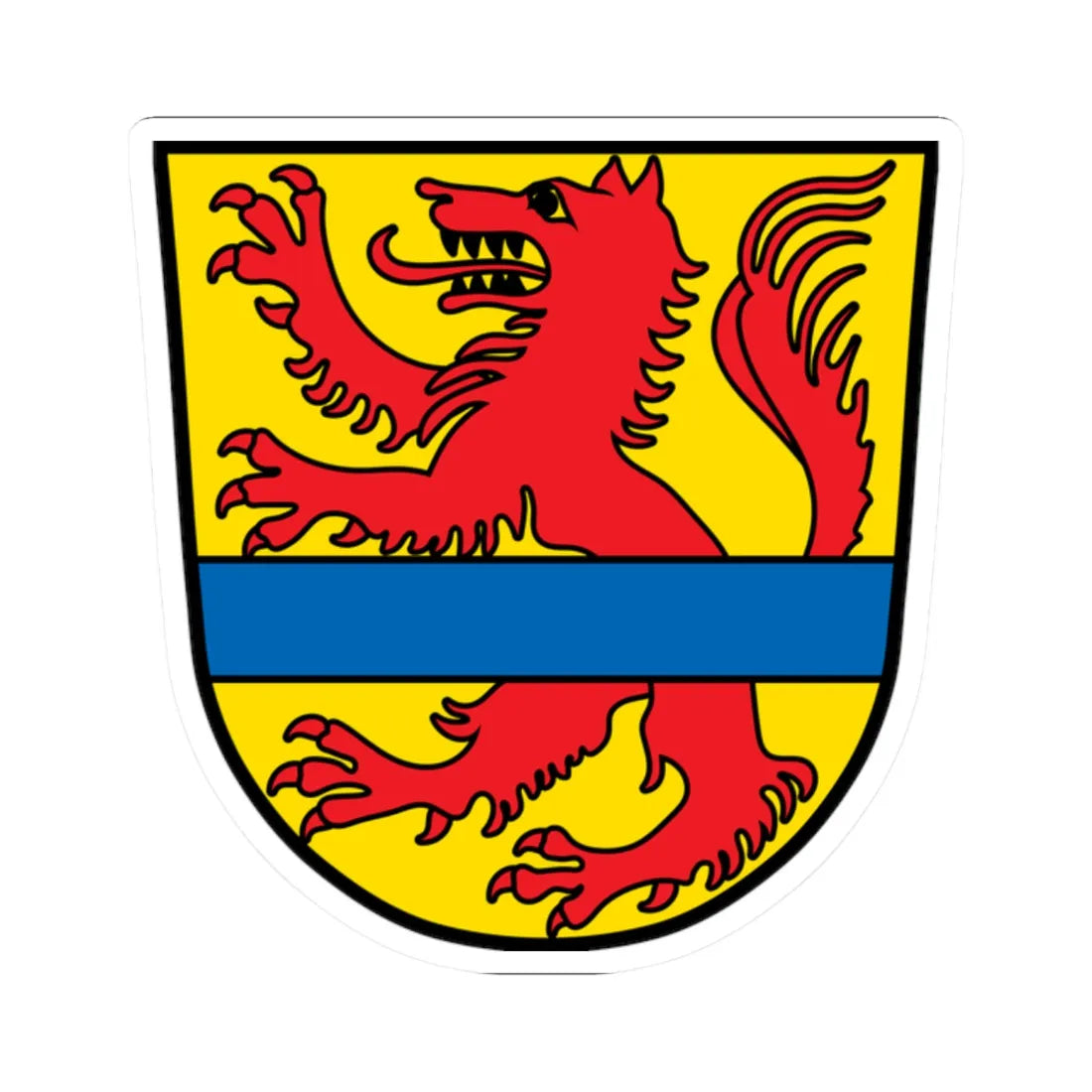 DEU Aholming COA (Germany) (Coat of Arms) STICKER Vinyl Kiss-Cut Decal 2 Inch White - The Sticker Space