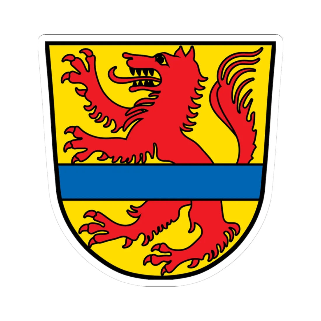 DEU Aholming COA (Germany) (Coat of Arms) STICKER Vinyl Kiss-Cut Decal - The Sticker Space