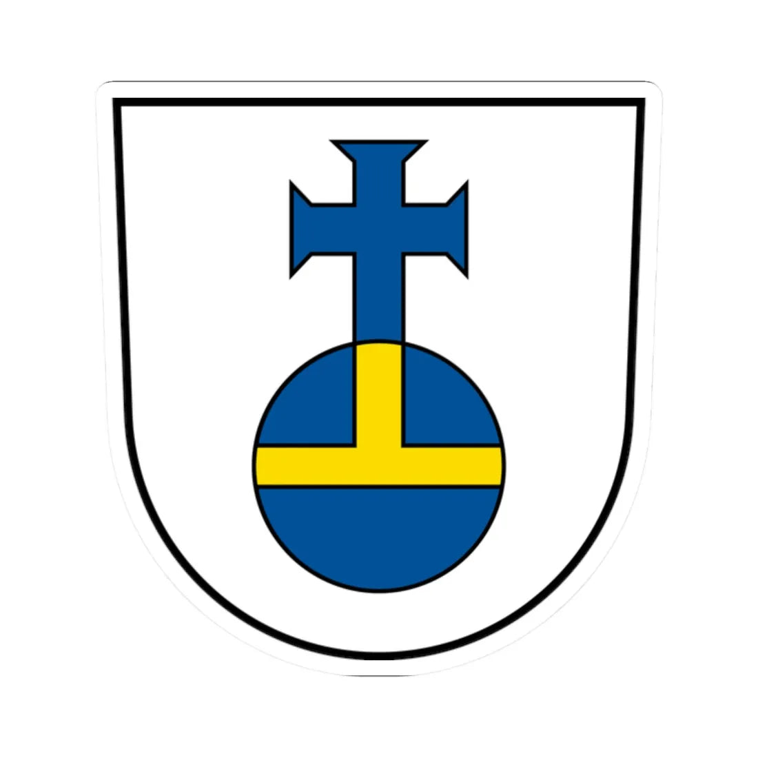 DEU Aidlingen COA (Germany) (Coat of Arms) STICKER Vinyl Kiss-Cut Decal 2 Inch White - The Sticker Space