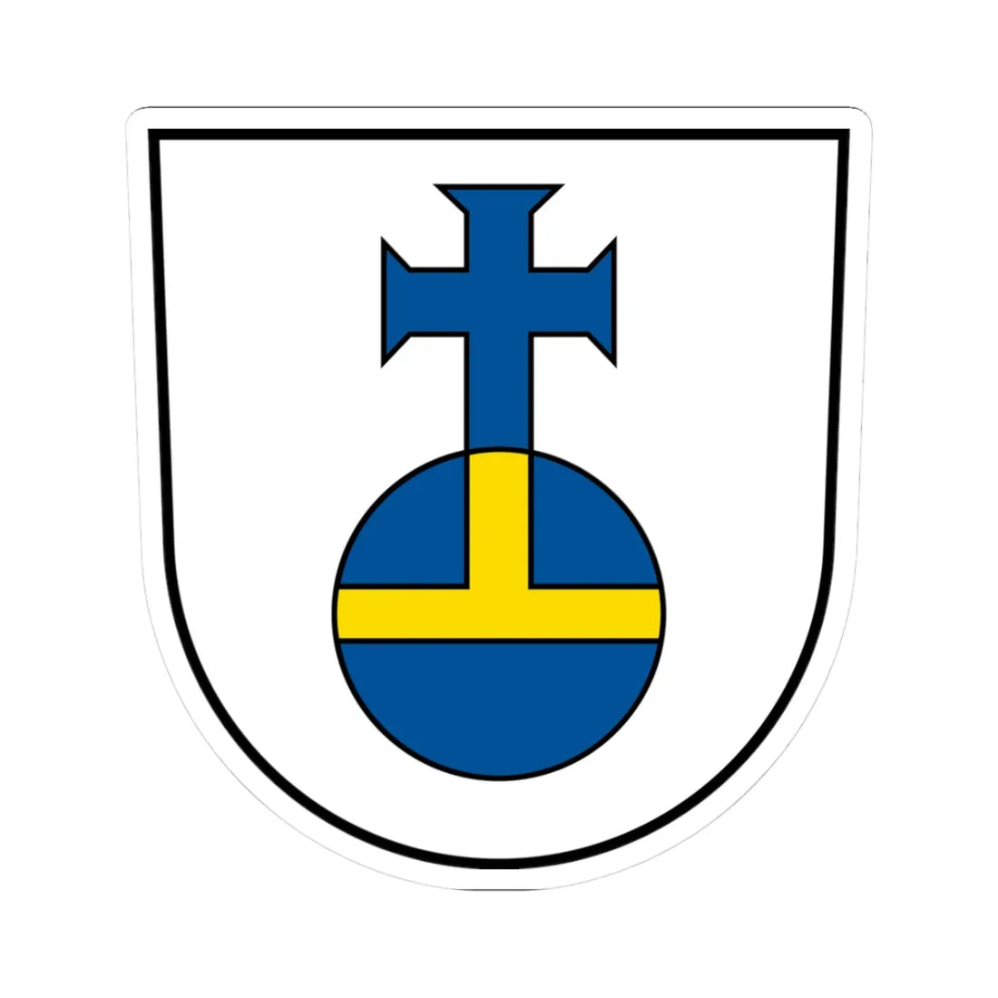 DEU Aidlingen COA (Germany) (Coat of Arms) STICKER Vinyl Kiss-Cut Decal 3 Inch White - The Sticker Space