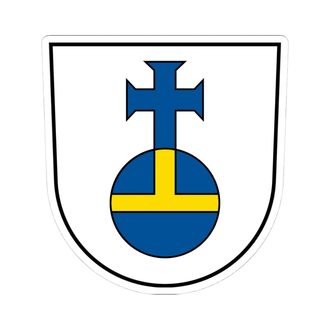 DEU Aidlingen COA (Germany) (Coat of Arms) STICKER Vinyl Kiss-Cut Decal 4 Inch White - The Sticker Space