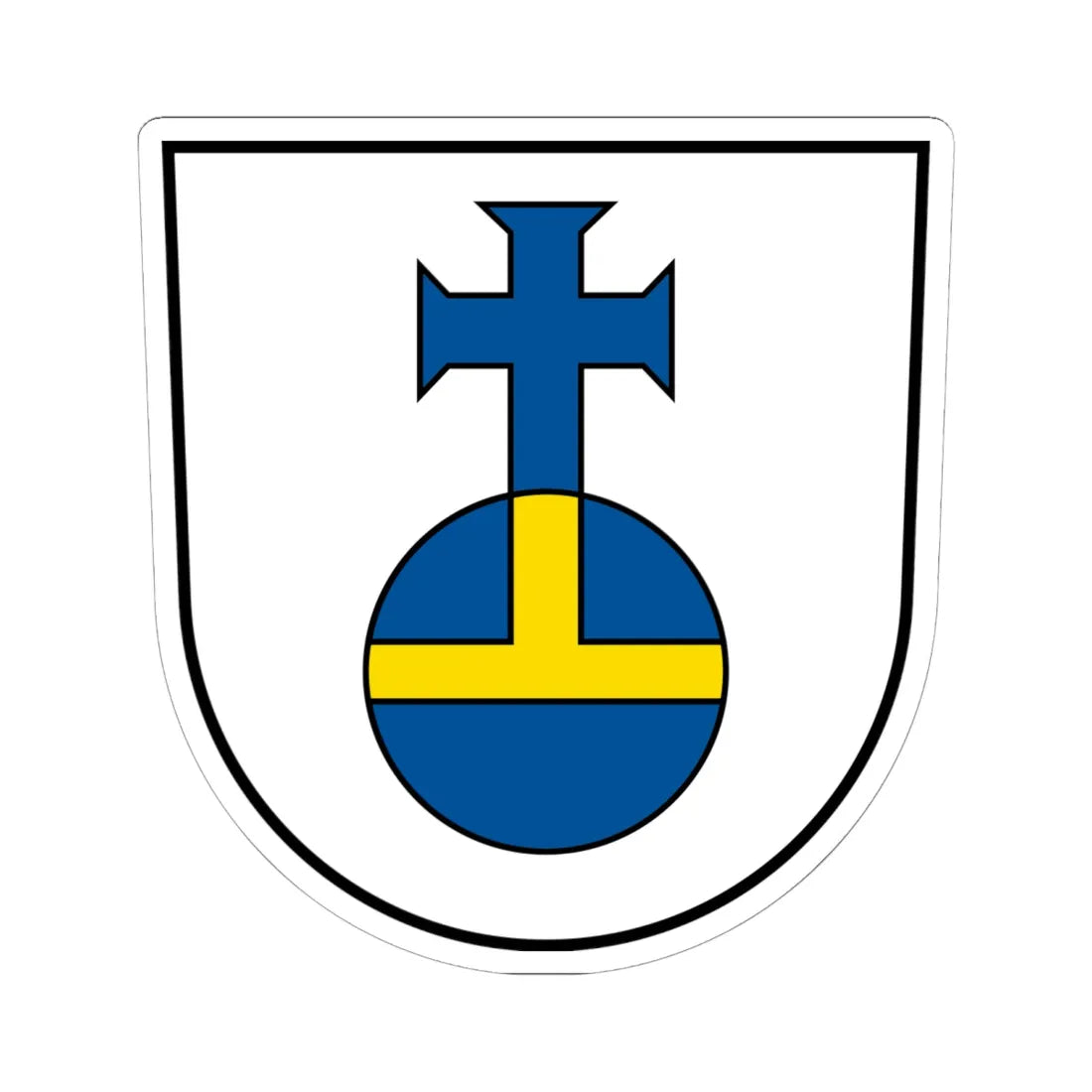 DEU Aidlingen COA (Germany) (Coat of Arms) STICKER Vinyl Kiss-Cut Decal 6 Inch White - The Sticker Space