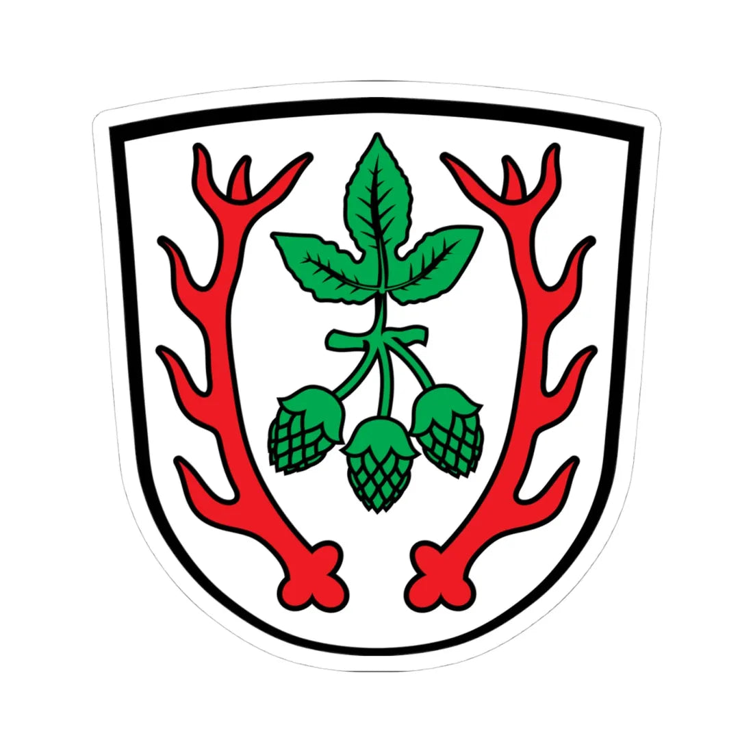 DEU Aiglsbach COA (Germany) (Coat of Arms) STICKER Vinyl Kiss-Cut Decal 4 Inch White - The Sticker Space