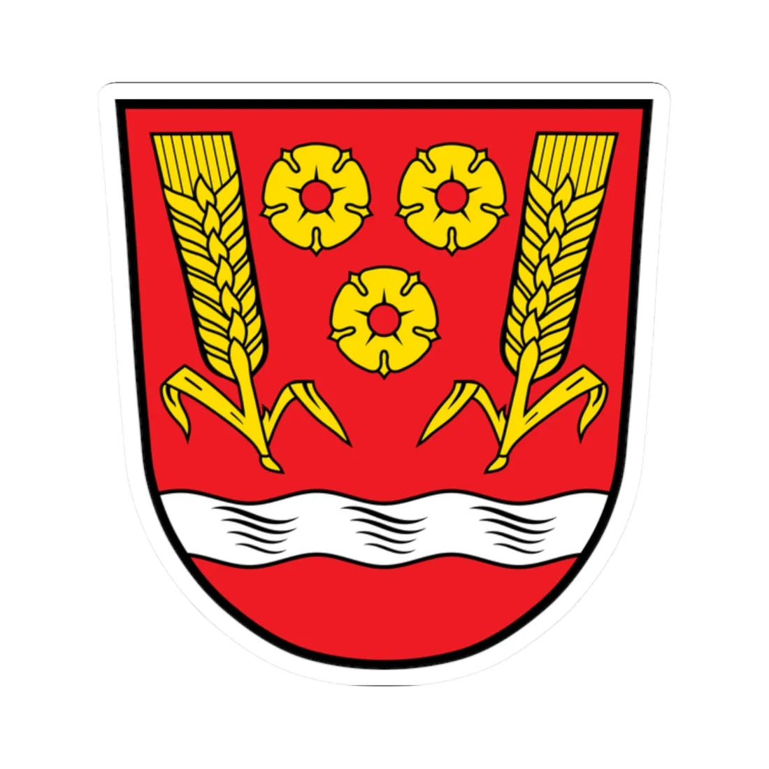 DEU Aiterhofen COA (Germany) (Coat of Arms) STICKER Vinyl Kiss-Cut Decal 2 Inch White - The Sticker Space