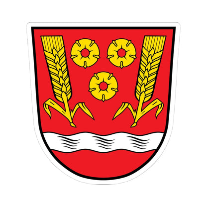 DEU Aiterhofen COA (Germany) (Coat of Arms) STICKER Vinyl Kiss-Cut Decal 4 Inch White - The Sticker Space