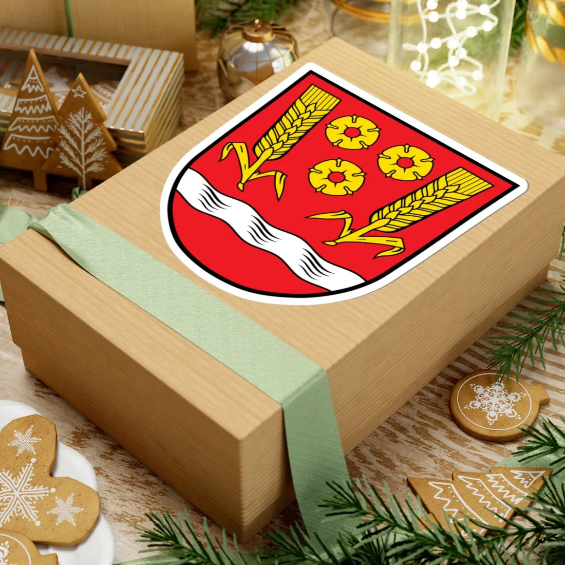 DEU Aiterhofen COA (Germany) (Coat of Arms) STICKER Vinyl Kiss-Cut Decal - The Sticker Space