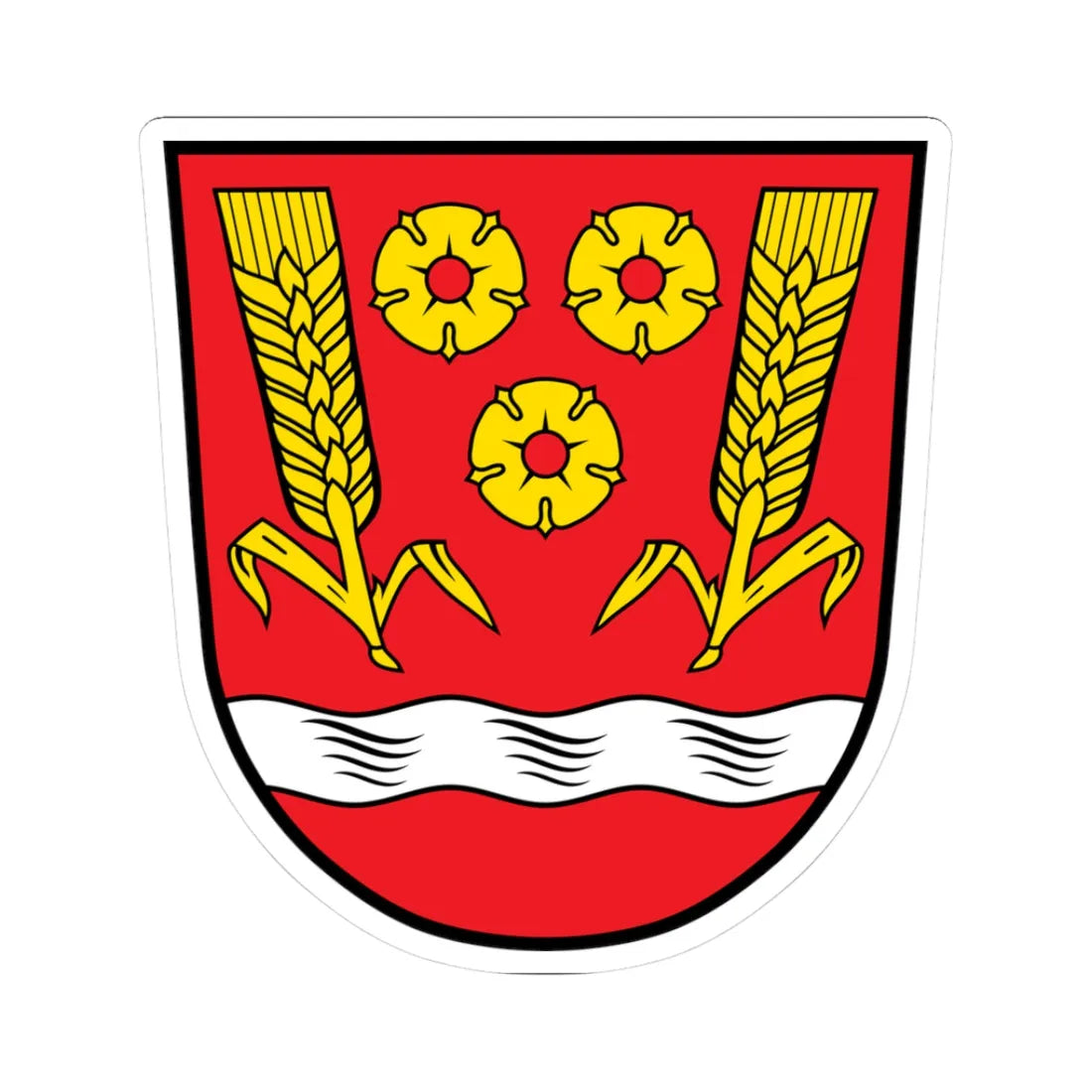 DEU Aiterhofen COA (Germany) (Coat of Arms) STICKER Vinyl Kiss-Cut Decal - The Sticker Space