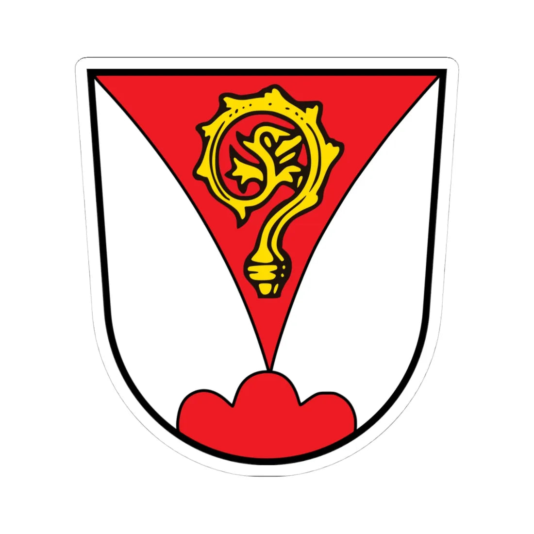 DEU Aldersbach COA (Germany) (Coat of Arms) STICKER Vinyl Kiss-Cut Decal 4 Inch White - The Sticker Space