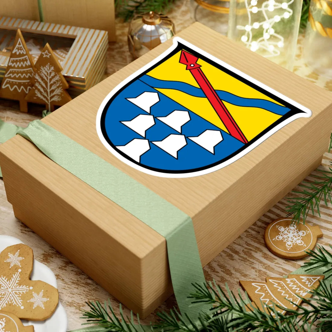 DEU Alesheim COA (Germany) (Coat of Arms) STICKER Vinyl Kiss-Cut Decal - The Sticker Space