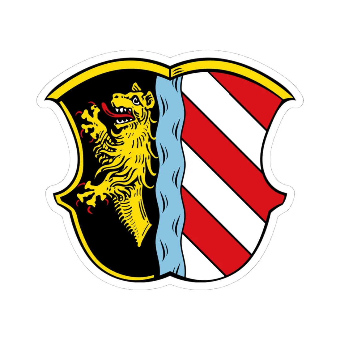 DEU Alfeld Mittelfranken COA (Germany) (Coat of Arms) STICKER Vinyl Kiss-Cut Decal 4 Inch White - The Sticker Space