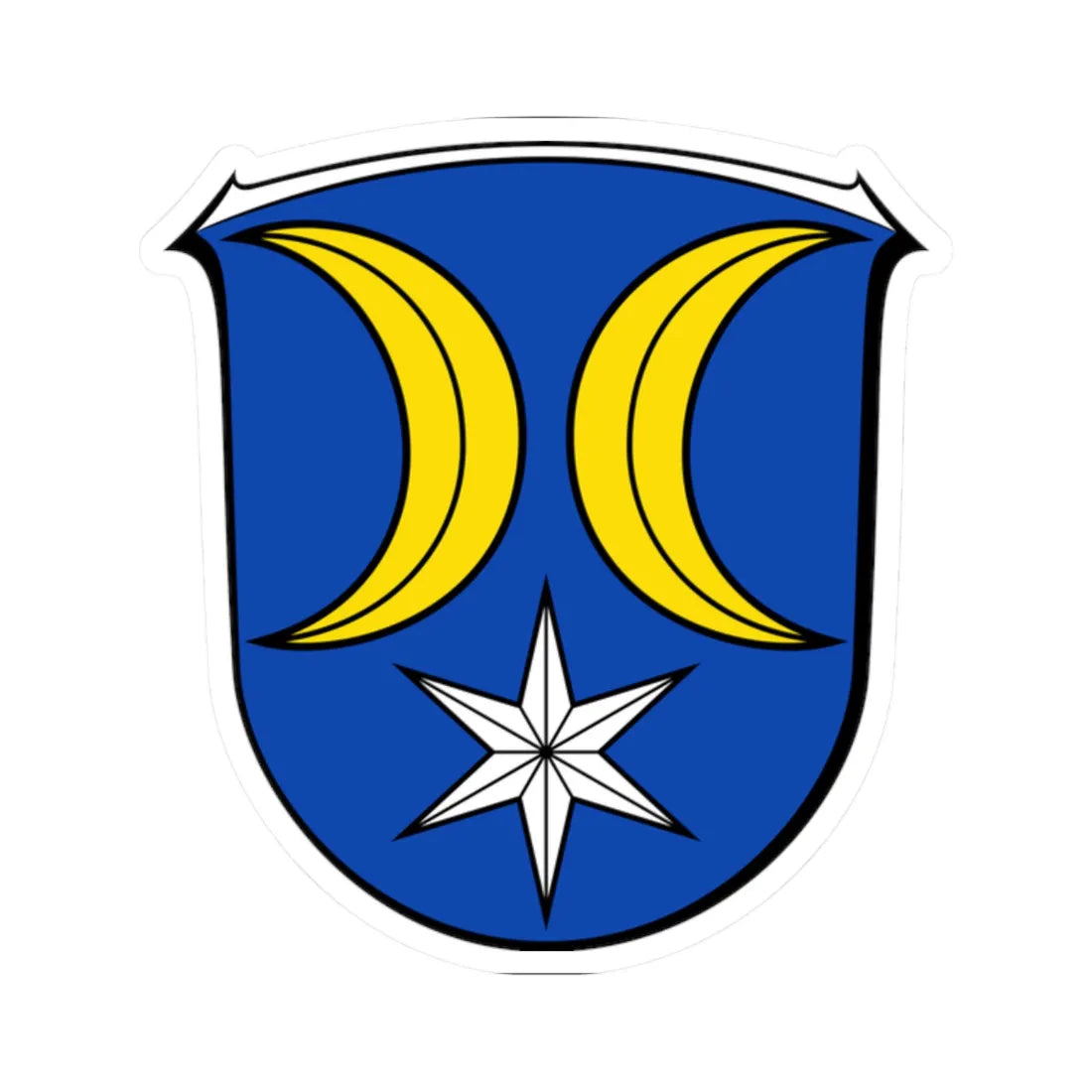 DEU Allendorf Eder COA deriv (Germany) (Coat of Arms) STICKER Vinyl Kiss-Cut Decal 2 Inch White - The Sticker Space