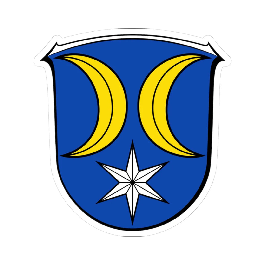 DEU Allendorf Eder COA deriv (Germany) (Coat of Arms) STICKER Vinyl Kiss-Cut Decal 3 Inch White - The Sticker Space