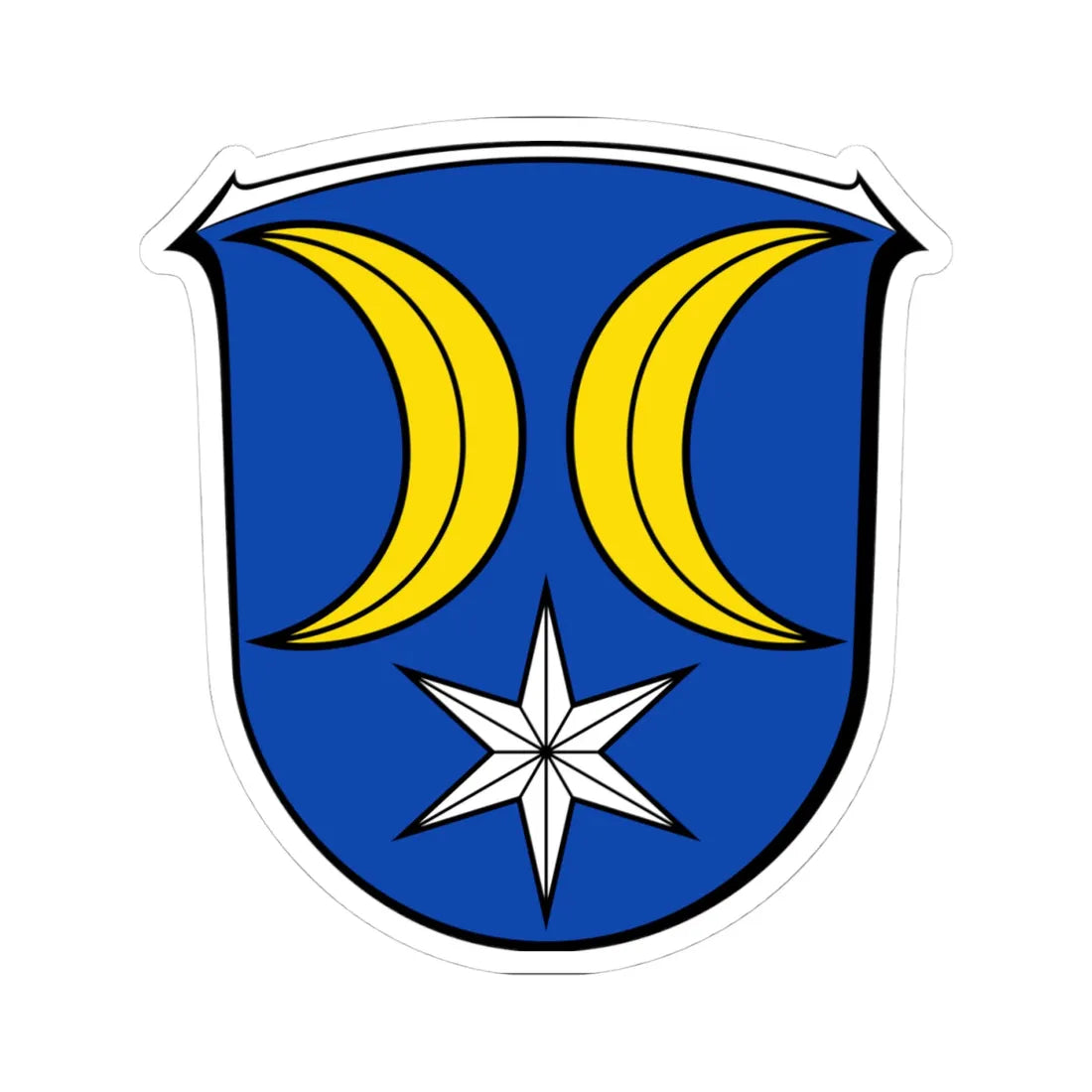 DEU Allendorf Eder COA deriv (Germany) (Coat of Arms) STICKER Vinyl Kiss-Cut Decal 4 Inch White - The Sticker Space