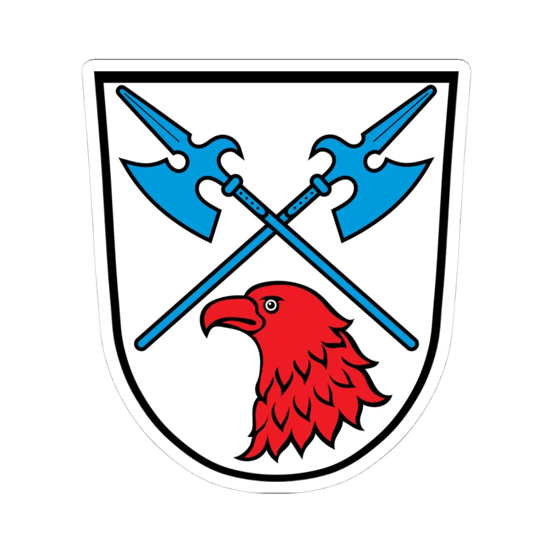 DEU Alling Oberbayern COA (Germany) (Coat of Arms) STICKER Vinyl Kiss-Cut Decal 4 Inch White - The Sticker Space