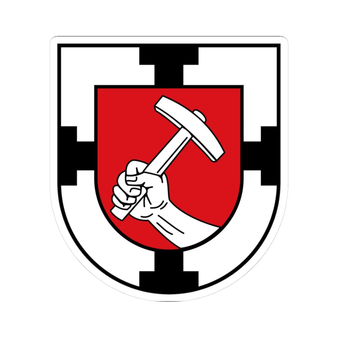 DEU Alt-Bottrop COA (Germany) (Coat of Arms) STICKER Vinyl Kiss-Cut Decal 3 Inch White - The Sticker Space