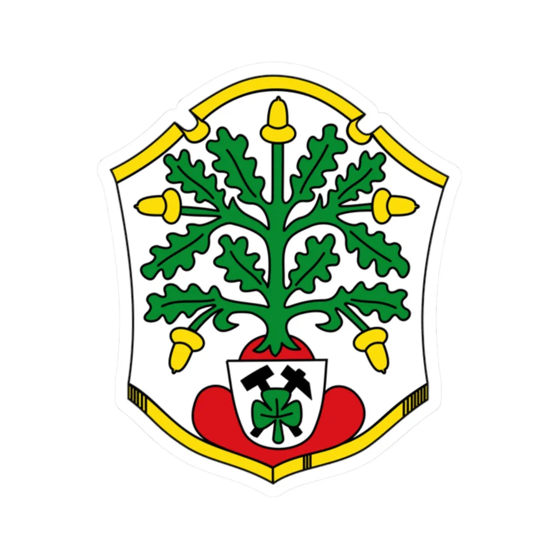 DEU Alt-Herne COA (Germany) (Coat of Arms) STICKER Vinyl Kiss-Cut Decal 2 Inch White - The Sticker Space